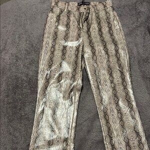 Snakeskin Zara jeans